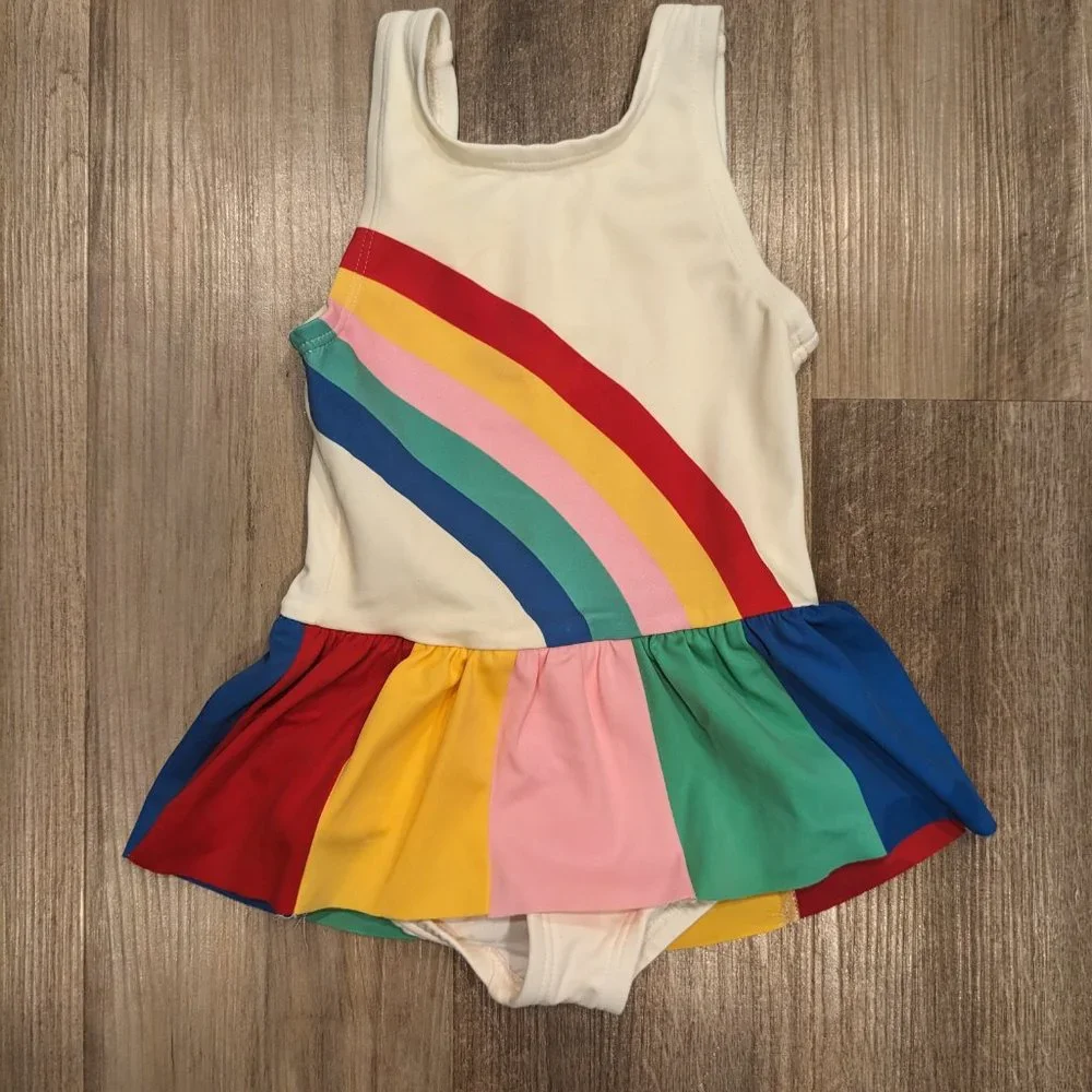 Hanna Anderson/ Rainbow Swimsuit/ Size 2T - Picture 4 of 5